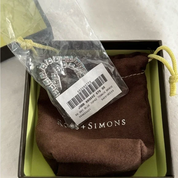 Ross-Simons Sterling Silver and Sky Blue Topaz Tennis Bracelet - Picture 2 of 3